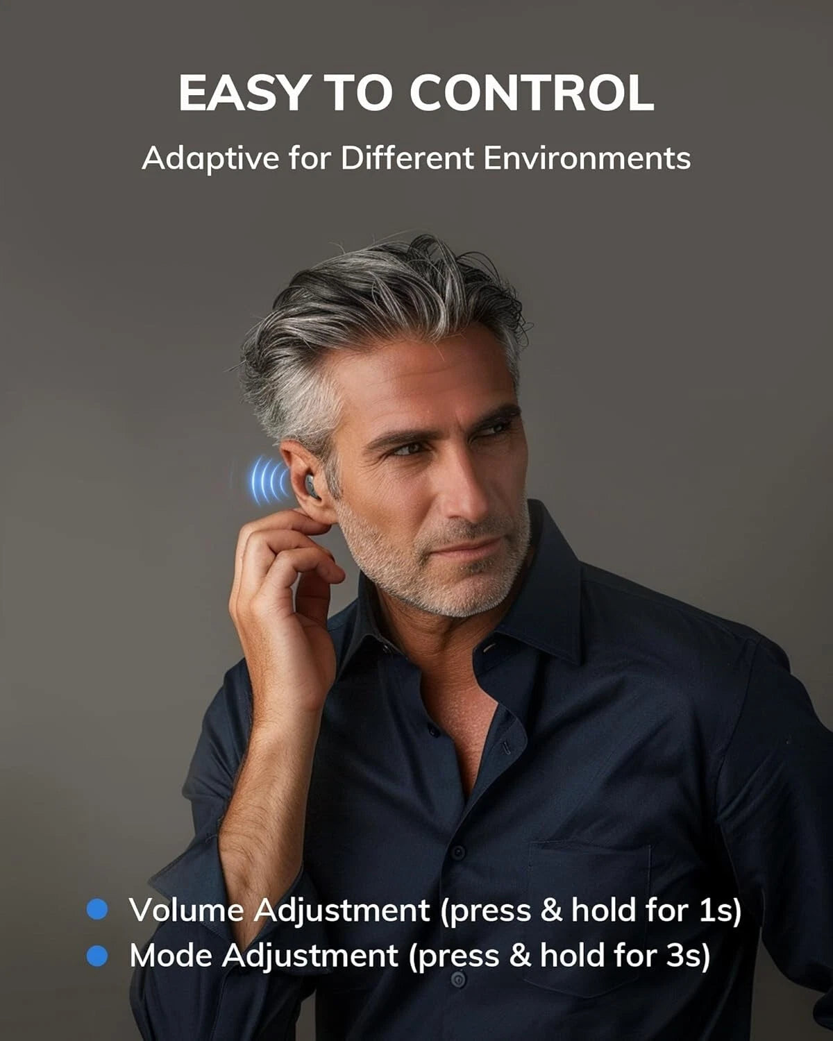 Rechargeable ITE Hearing Aids (Pair) — Compact Model