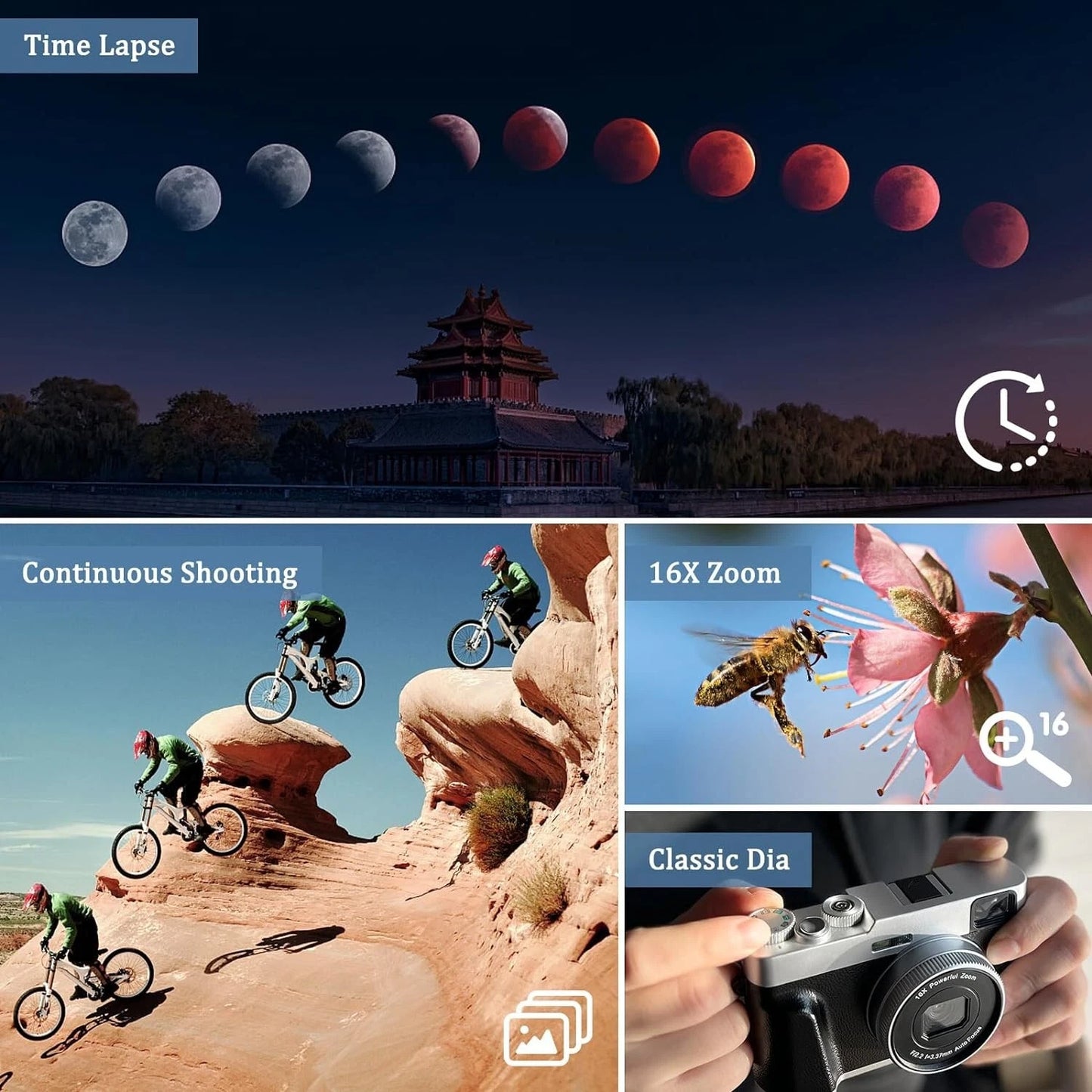 4K Digital Camera 48MP with Wi-Fi & App Control