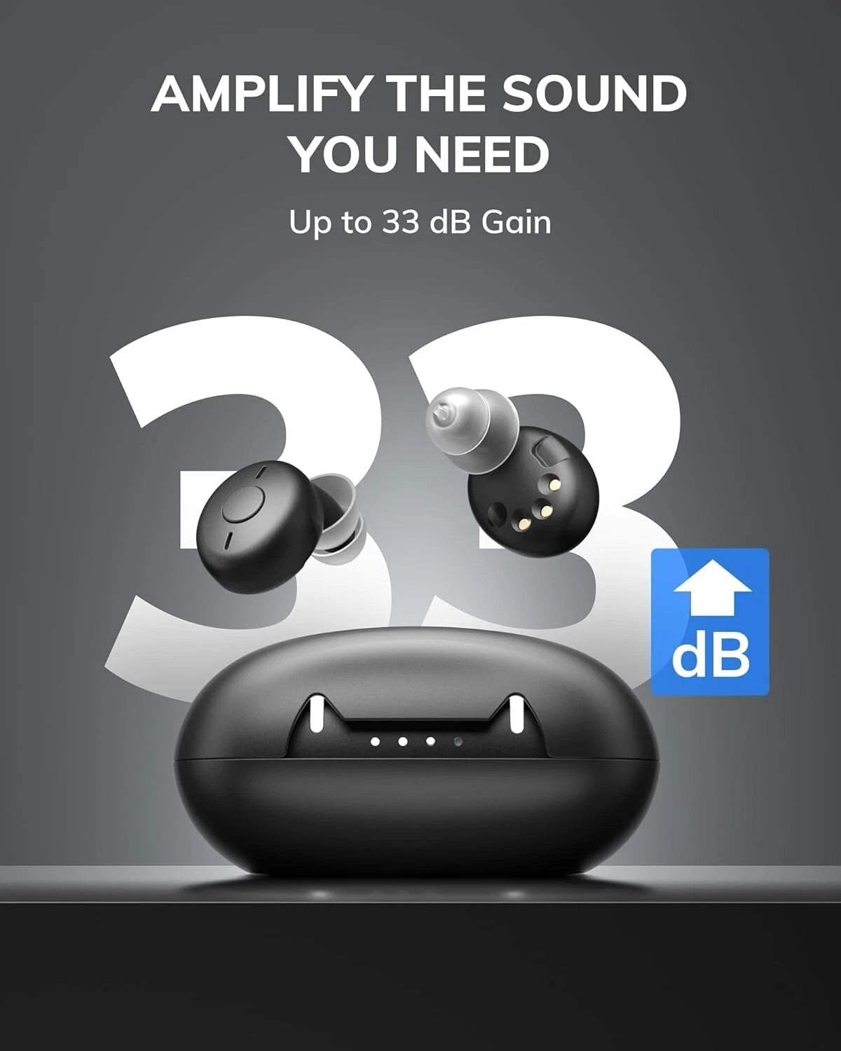 Rechargeable ITE Hearing Aids (Pair) — Compact Model