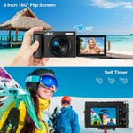 4K Vlogging Camcorder 48MP with HDMI Out — 18X Zoom