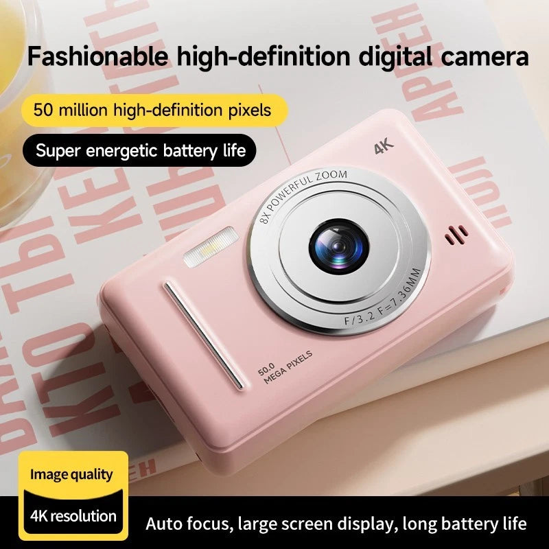 Digital Camera with 32GB Card 50MP 1080P 2.4” Screen 8X Zoom Anti-Shake