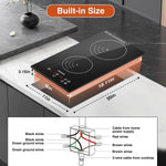 3300W Double Infrared Cooktop Built-In 12" Dual Burner Touch Control