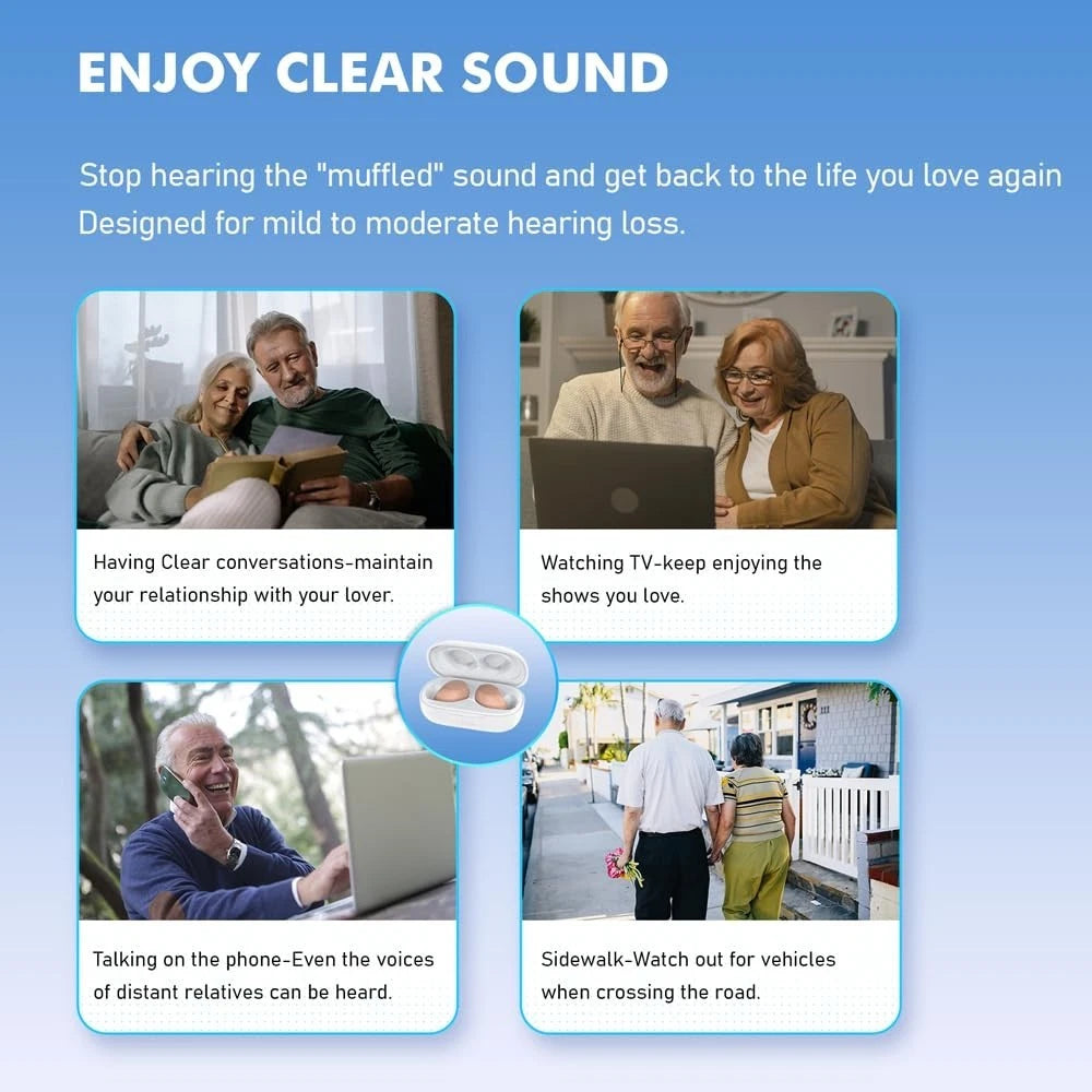 Rechargeable ITE Hearing Aids (Pair) — In-The-Ear Design