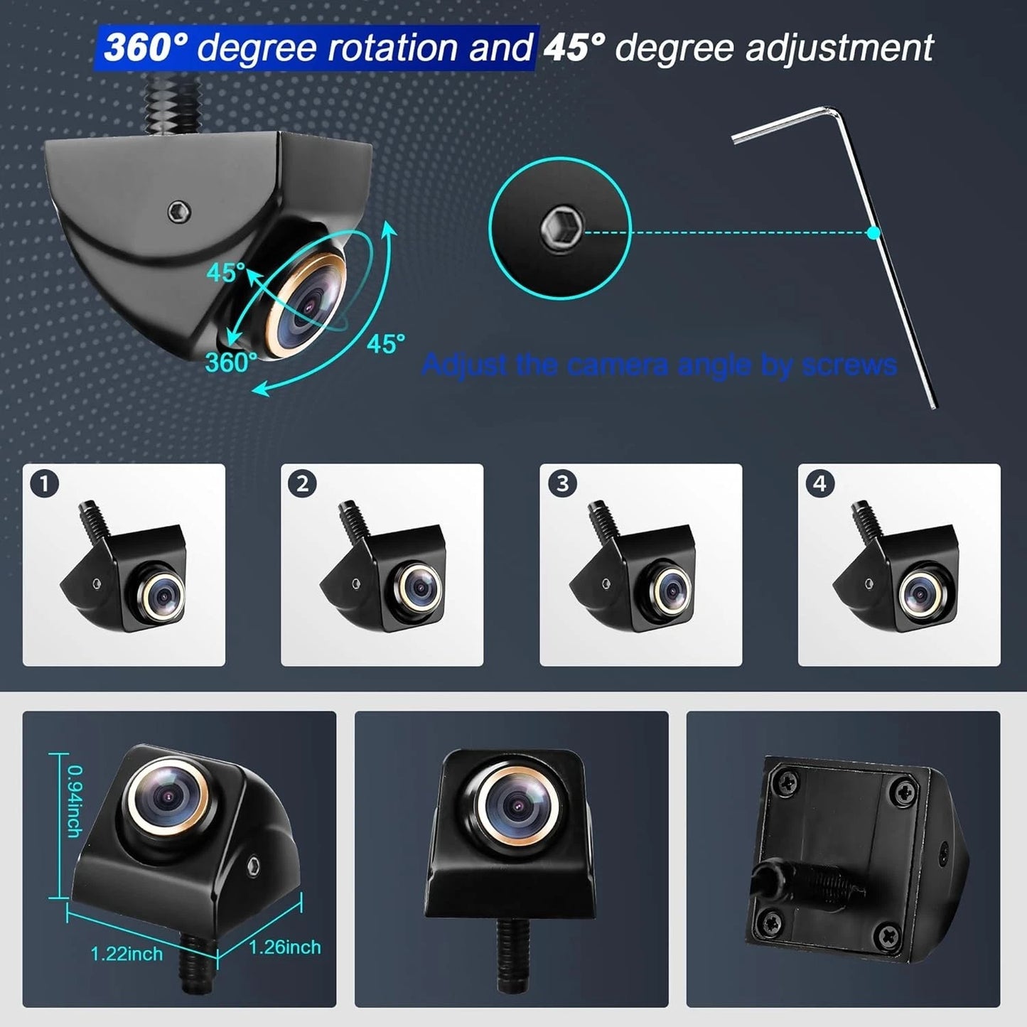 1080P AHD Rear View Backup Camera — Night Vision & Waterproof