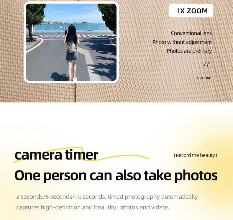 Digital Camera 44MP 1080P with 16X Zoom — Black