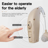 Pair Rechargeable Digital Invisible Hearing Aids Sound Voice Amplifier Mini BTE