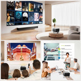 Smart Projector 4K Wifi 1080P Bluetooth Built-In Apps Auto Focus Android