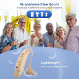 Rechargeable Digital Invisible Hearing Aids Sound Voice Amplifier Mini BTE