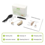 Pair Rechargeable Digital Invisible Hearing Aids Sound Voice Amplifier Mini BTE