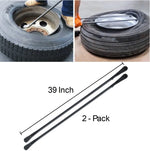 2-Pack Tire Mount and Demount Iron Tubeless Tire Removal Tool 39 in Black