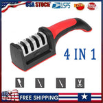Knife Sharpener 5-Stage Adjustable Diamond Ceramic Steel for Chef Kitchen Knives