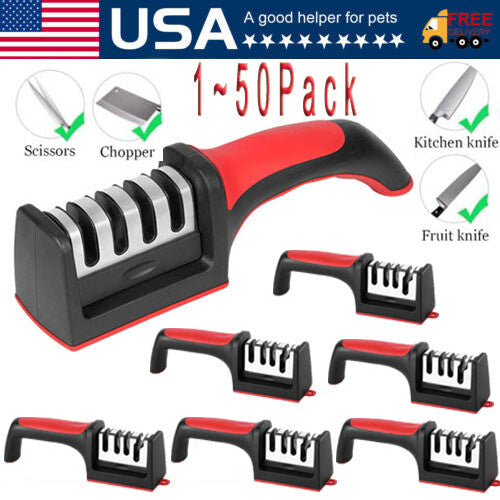 Knife Sharpener 5-Stage Adjustable Diamond Ceramic Steel for Chef Kitchen Knives