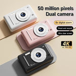Digital Camera with 32GB Card 50MP 1080P 2.4” Screen 8X Zoom Anti-Shake