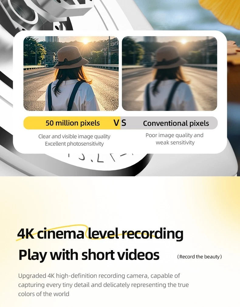 Digital Camera with 32GB Card 50MP 1080P 2.4” Screen 8X Zoom Anti-Shake